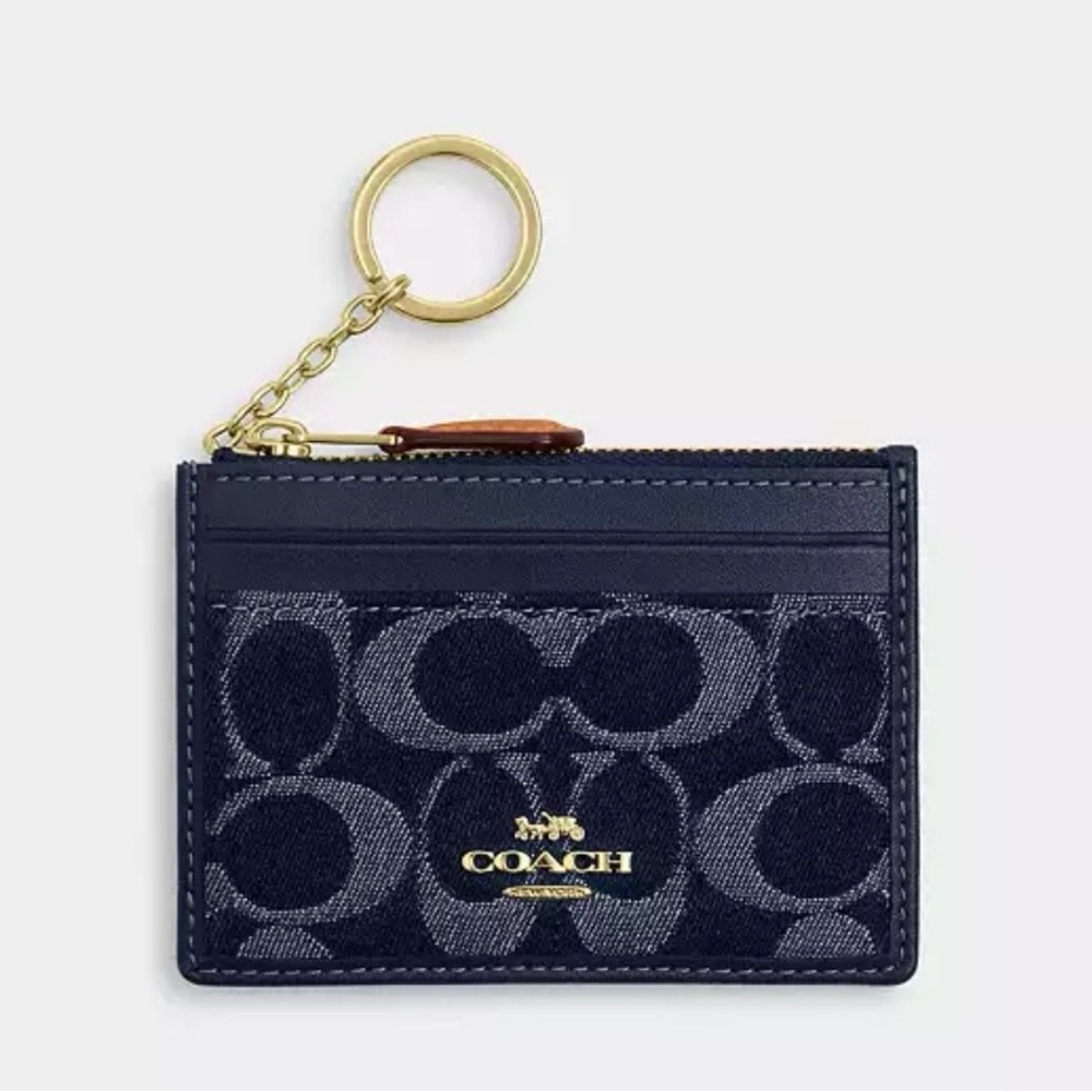 Coach Signature Denim Mini Skinny ID Case!